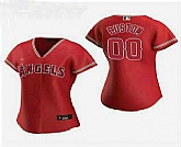 Women Customized Los Angeles Angels 2020 Red Alternate Nike Jersey